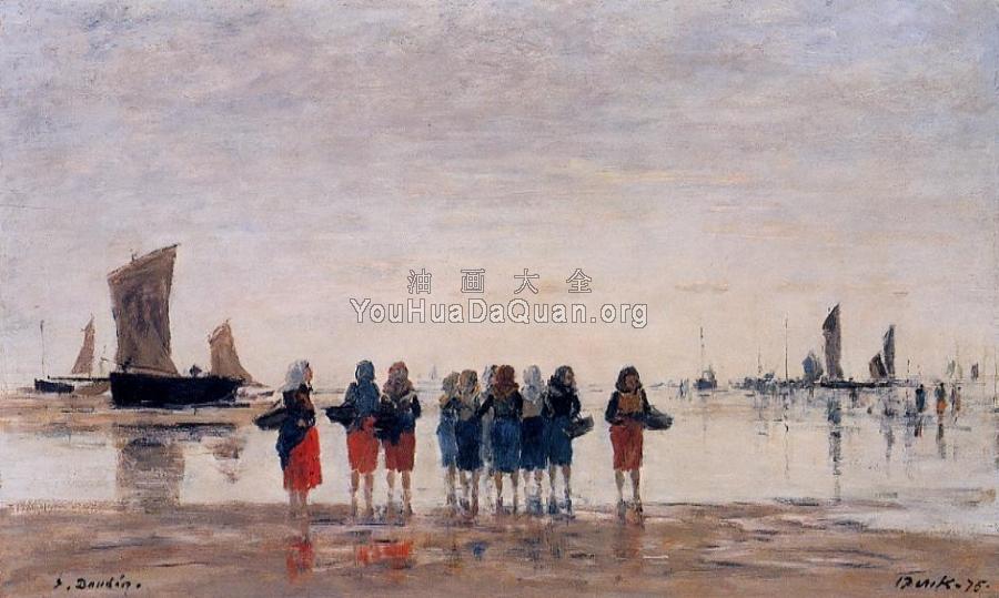 Fisherwomen at Berck - 尤金·布丹